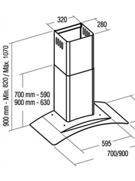 Máy Hút Mùi Cata Kyros 90 cm