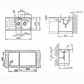 Chậu Rửa Bát Teka Universo 1 1/2B 1D