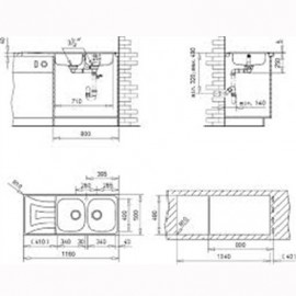 Chậu Rửa Teka Universo 2B 1D