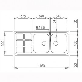 Chậu Rửa Teka CUADRO 2B 1D