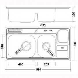 Chậu Rửa Bát Malloca MS 8809