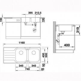 Chậu Rửa Bát Blanco Median 8 S-IF