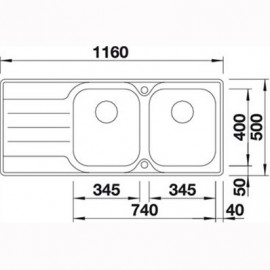 Chậu Rửa Bát Blanco Median 8 S-IF