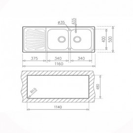 Chậu rửa Teka Stylo 2B 1D