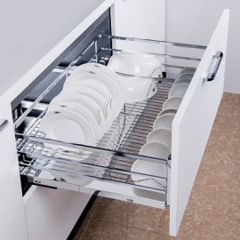 Giá bát đĩa xoong nồi inox nan vuông BX02