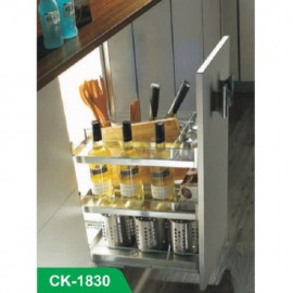Kệ đa năng inox hộp, vách kính Cariny CK-1830