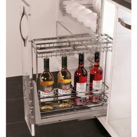 Giá chai lọ inox nan vuông Garis BC02.200C