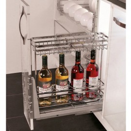 Giá chai lọ, dao thớt inox nan vuông Garis BC02.300