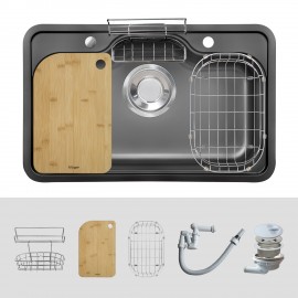 Chậu rửa bát 1 hố chống xước Kluger KT8050FB – S80 Plus
