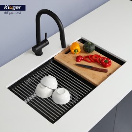 Chậu rửa bát 1 hố chống xước Kluger KWU8161FB-S76 Plus