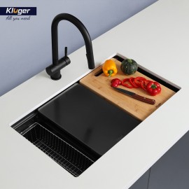 Chậu rửa bát 1 hố chống xước Kluger KWU8161FB-S76 Plus