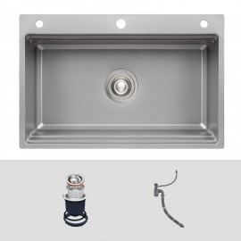 Chậu rửa bát 1 hố chống xước Kluger KWF8161FS - S76