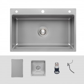 Chậu rửa bát 1 hố chống xước Kluger KWF8161FS – S76 Plus