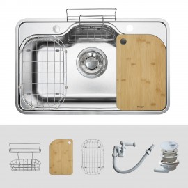 Chậu rửa bát 1 hố chống xước Kluger KT8050SL Plus