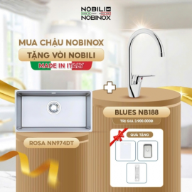 CHẬU RỬA BÁT 1 HỐ NOBINOX ROSA NN974DT