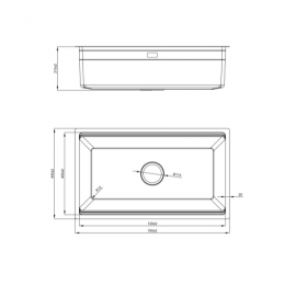 CHẬU RỬA BÁT 1 HỐ NOBINOX LIRA NJ562D