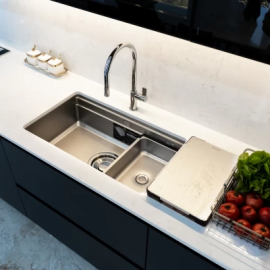 CHẬU RỬA BÁT 1 HỐ NOBINOX LIRA NJ562D