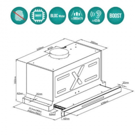 Hút mùi âm tủ GrandX GX H70F75G
