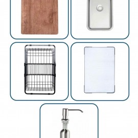 CHẬU RỬA BÁT 1 HỐ NOBINOX LIRA NJ560D
