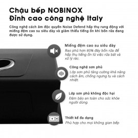 CHẬU RỬA BÁT 2 HỐ NOBINOX LIKEN NL785