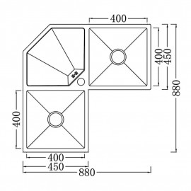 CHẬU RỬA BÁT 2 HỐ NOBINOX LIKEN NL700