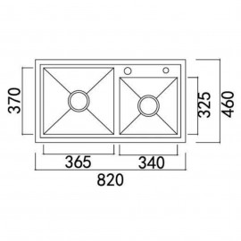 CHẬU RỬA BÁT 2 HỐ NOBINOX LIKEN NL786