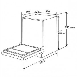 Máy Rửa Chén Độc Lập KAFF KF-CARYA1FXS