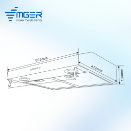 HÚT MÙI TREO TƯỜNG CỔ ĐIỂN VINGER VG 117 EC