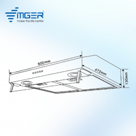 HÚT MÙI TREO TƯỜNG CỔ ĐIỂN VINGER VG 116 EC