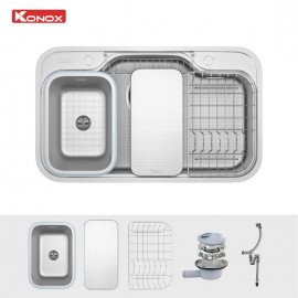 Chậu rửa bát chống xước Workstation Sink Dekor KONOX 8048SU