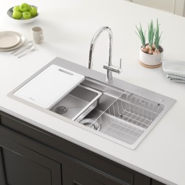 Chậu rửa bát 1 hố chống xước Workstation Sink KN8751TS Dekor