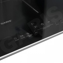 Bếp từ 3 vùng nấu, kính vát 4 cạnh, viền hợp kim nhôm Aviation Shield G1116