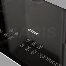 Bếp từ 2 vùng nấu, kính vát 4 cạnh, viền hợp kim nhôm Aviation Shield G1416