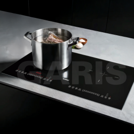 Bếp từ 2 vùng nấu, kính vát 4 cạnh, viền hợp kim nhôm Aviation Shield G1216