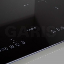 Bếp từ 2 vùng nấu, kính vát 4 cạnh, viền hợp kim nhôm Aviation Shield G1216