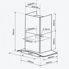Hút mùi kính cong, phím điều khiển cơ G3117/G3119