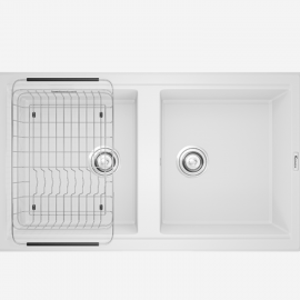 Chậu rửa bát Granite Sink Phoenix Smart 860 – White Silver