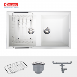 Chậu rửa bát Granite Sink Phoenix Smart 860 – White Silver