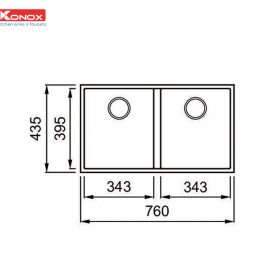 Chậu rửa bát Granite Sink Veloci 760D – Black