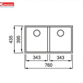 Chậu rửa bát Granite Sink Veloci 760D – Grey