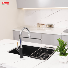 Chậu rửa bát Granite Sink Naros 760S – Black