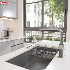 Chậu rửa bát Granite Sink Naros 760S – Grey