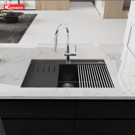 Chậu rửa bát đá Granite Sink Terra 790S Black