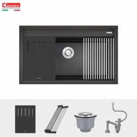 Chậu rửa bát đá Granite Sink Terra 860S Black