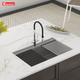 Chậu rửa bát đá Granite Sink Terra 860S Grey