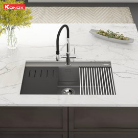 Chậu rửa bát đá Granite Sink Terra 860S Grey