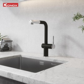 Vòi rửa bát dây rút Stream Smart Black