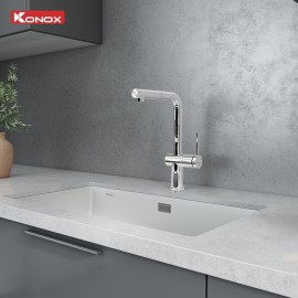 Vòi rửa bát dây rút Stream Smart Chrome