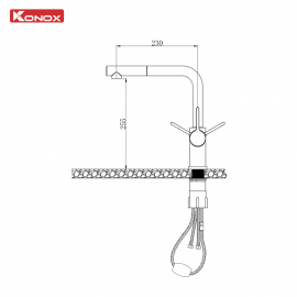 Vòi rửa bát dây rút Lumo Smart Chrome