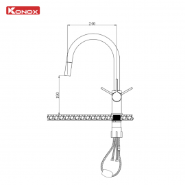 Vòi rửa bát dây rút Alto Smart Chrome